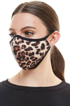 Leopard animal fashion washable reusable breathable fabric ear loop fabric face masks - MILEY + MOLLY