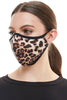 Leopard animal fashion washable reusable breathable fabric ear loop fabric face masks