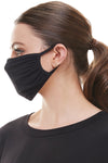 Solid black ear loop washable reusable fabric Cloth face mask - Amazon - MILEY + MOLLY