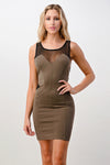 Mesh Insert Bodycon Dress – Sleek and Stylish