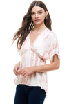 Tie dye dolman sleeve oversize blouse top