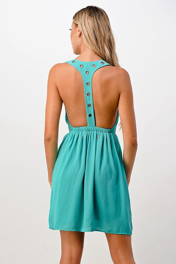 Eyelet detail cami dress