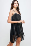 Micro chain fringe mini dress