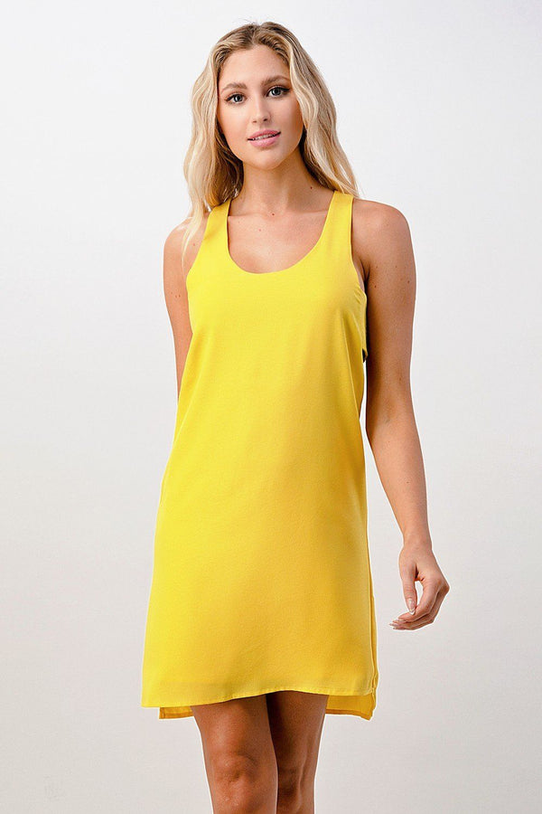 Open side stitch detail dress