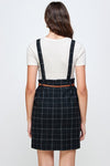 Suspender high waisted skirt