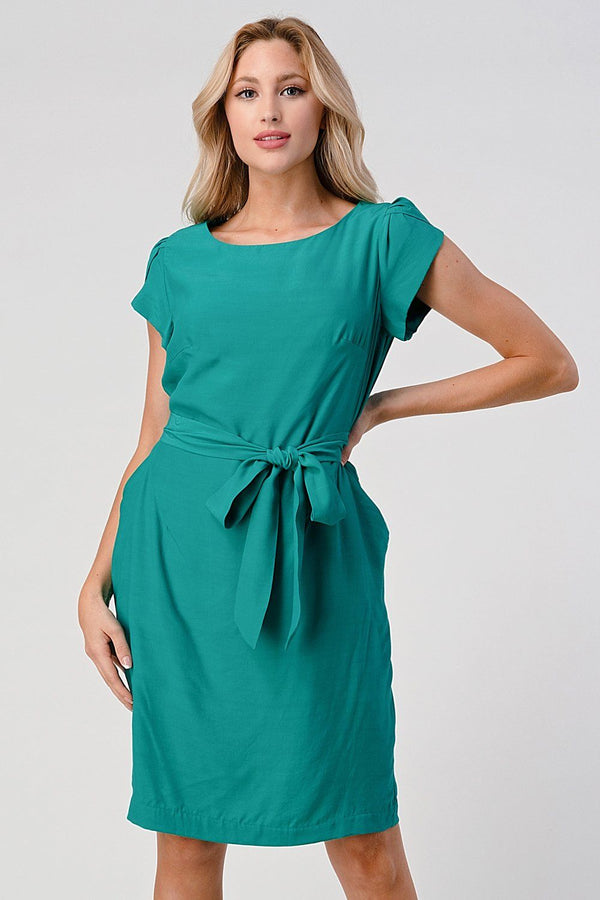 Tie back with sleeves dress