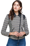 Jacquard Biker Jacket Top - MILEY + MOLLY