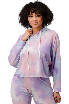 Cozy Tie-Dye Lounge Set with Hoodie