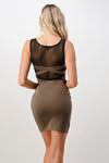 Mesh Insert Bodycon Dress – Sleek and Stylish