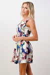 Oil panting floral printed fashion dress