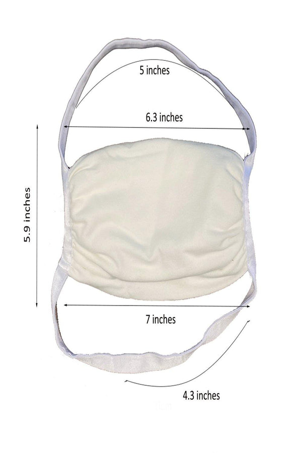 Stretchable elastic satin head loops washable reusable face mask