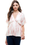 Tie dye dolman sleeve oversize blouse top