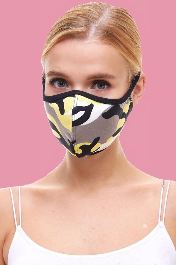 Camouflage fashion cloth fabric face masks