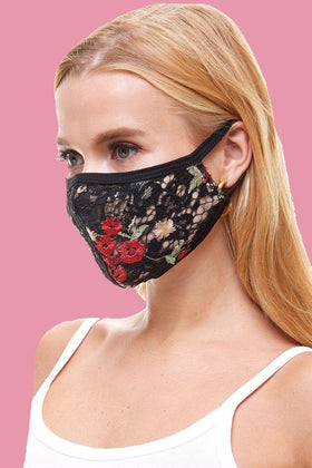 USA made fashion sexy lace face mask