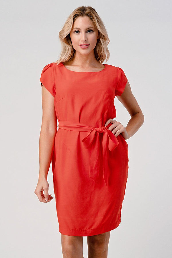 Tie back with sleeves dress