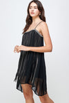 Micro chain fringe mini dress