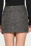 High-Waisted Asymmetric Zip Mini Skirt