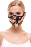 Camouflage fashion cloth fabric face masks