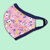 Floral flower fashion washable reusable breathable fabric ear loop shield face masks